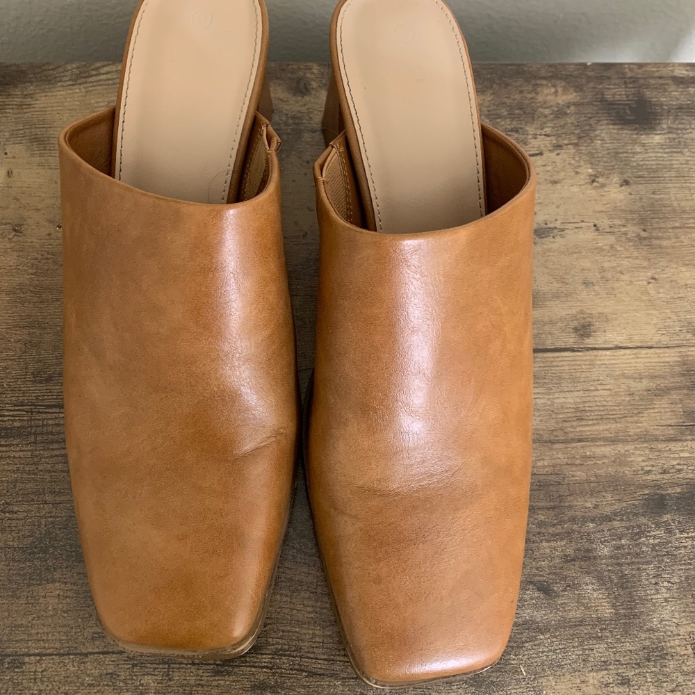 Square Toe Heeled Slip-on mules
